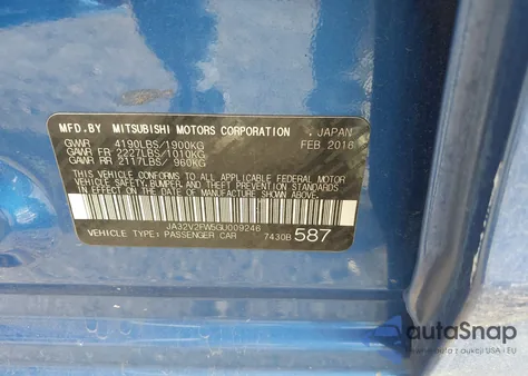 2016 Mitsubishi Lancer Es from USA, damaged, VIN JA32V2FW5GU009246